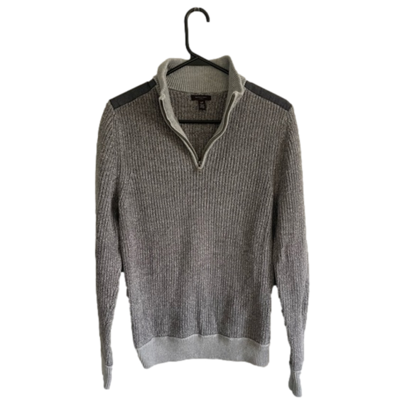 Men’s Refectory London Pull Over Gray Quarter Zip Up Sweater, Size Small - Picture 1 of 9